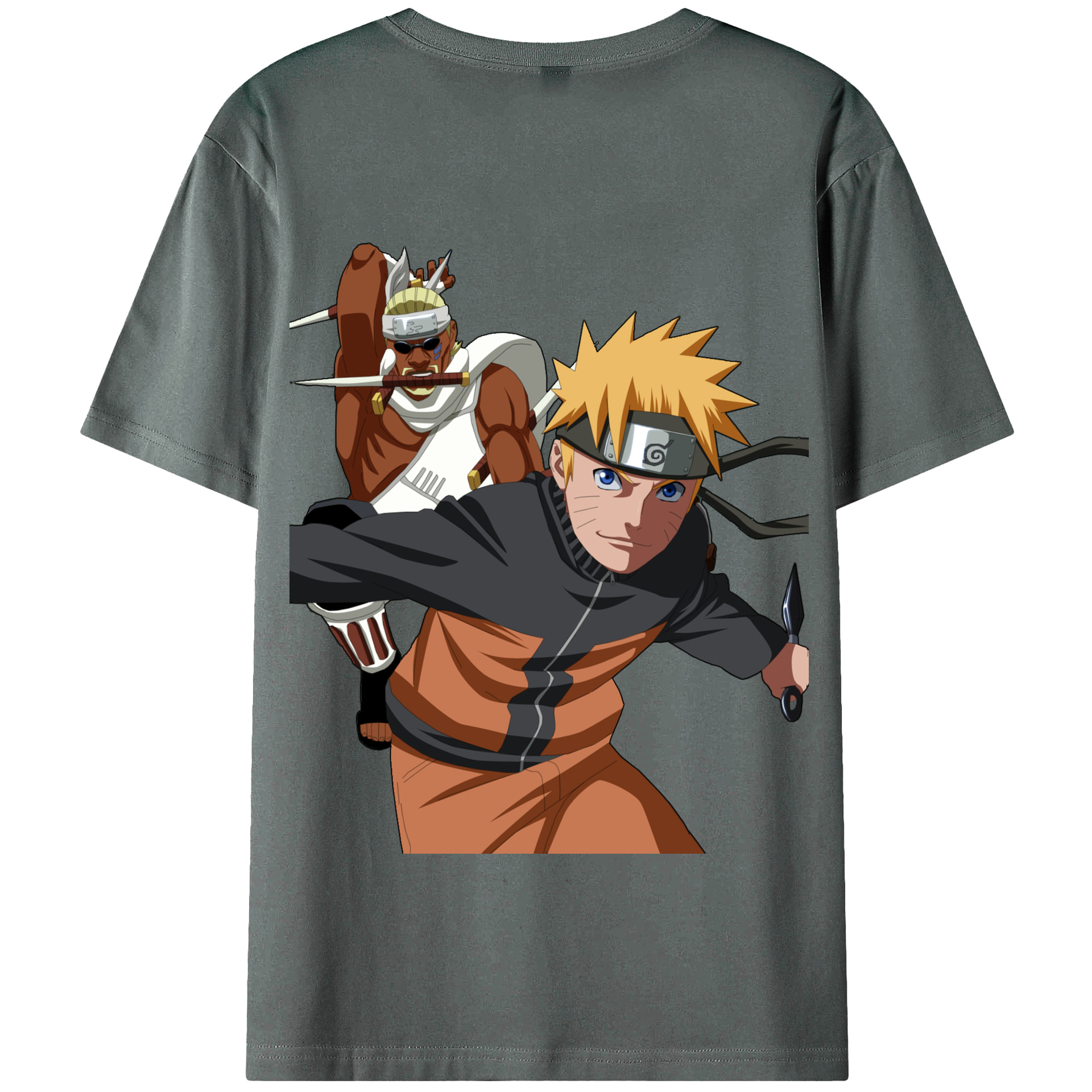 （画像用） NARUTO -ナルト- うずまき ナルト Uzumaki Naruto 綿100％半袖Tシャツ（背面プリント）